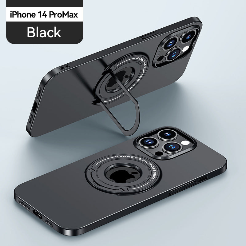 All-in-one bracket suitable for iPhone14Pro mobile phone case magsafe magnetic suction 13 metal lens protective cover