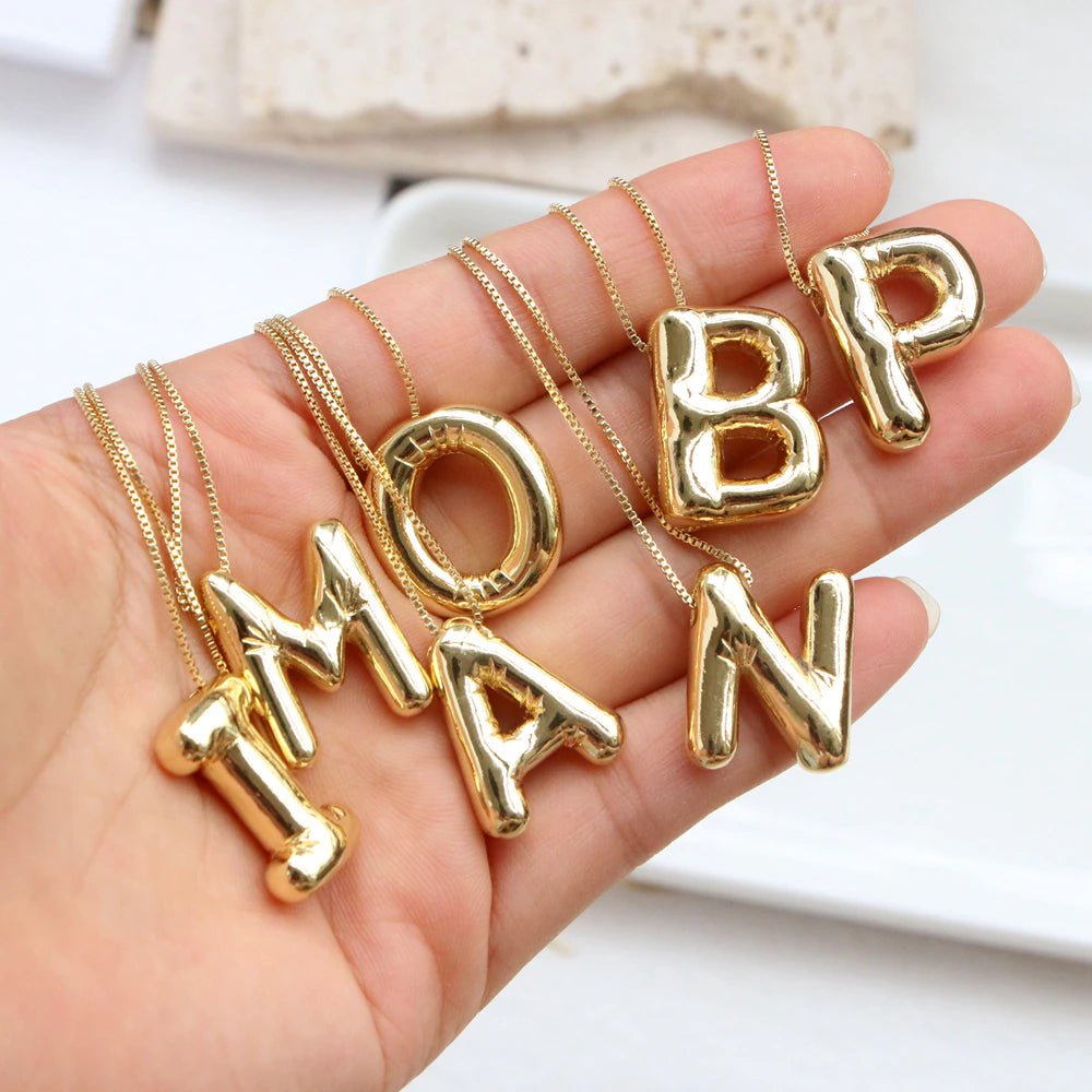 Balloon Alphabet Pendant '18k'