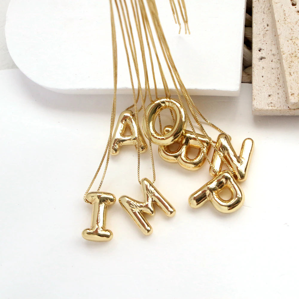 Balloon Alphabet Pendant '18k'