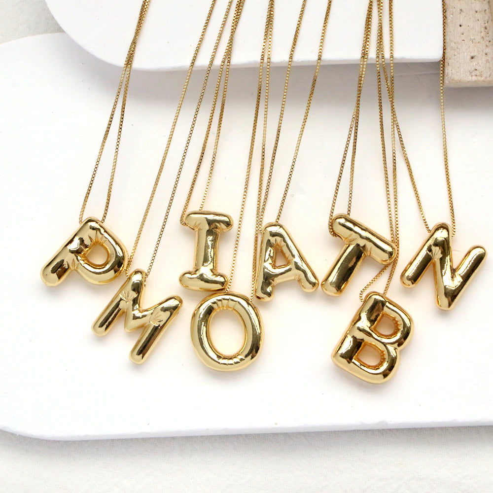 Balloon Alphabet Pendant '18k'