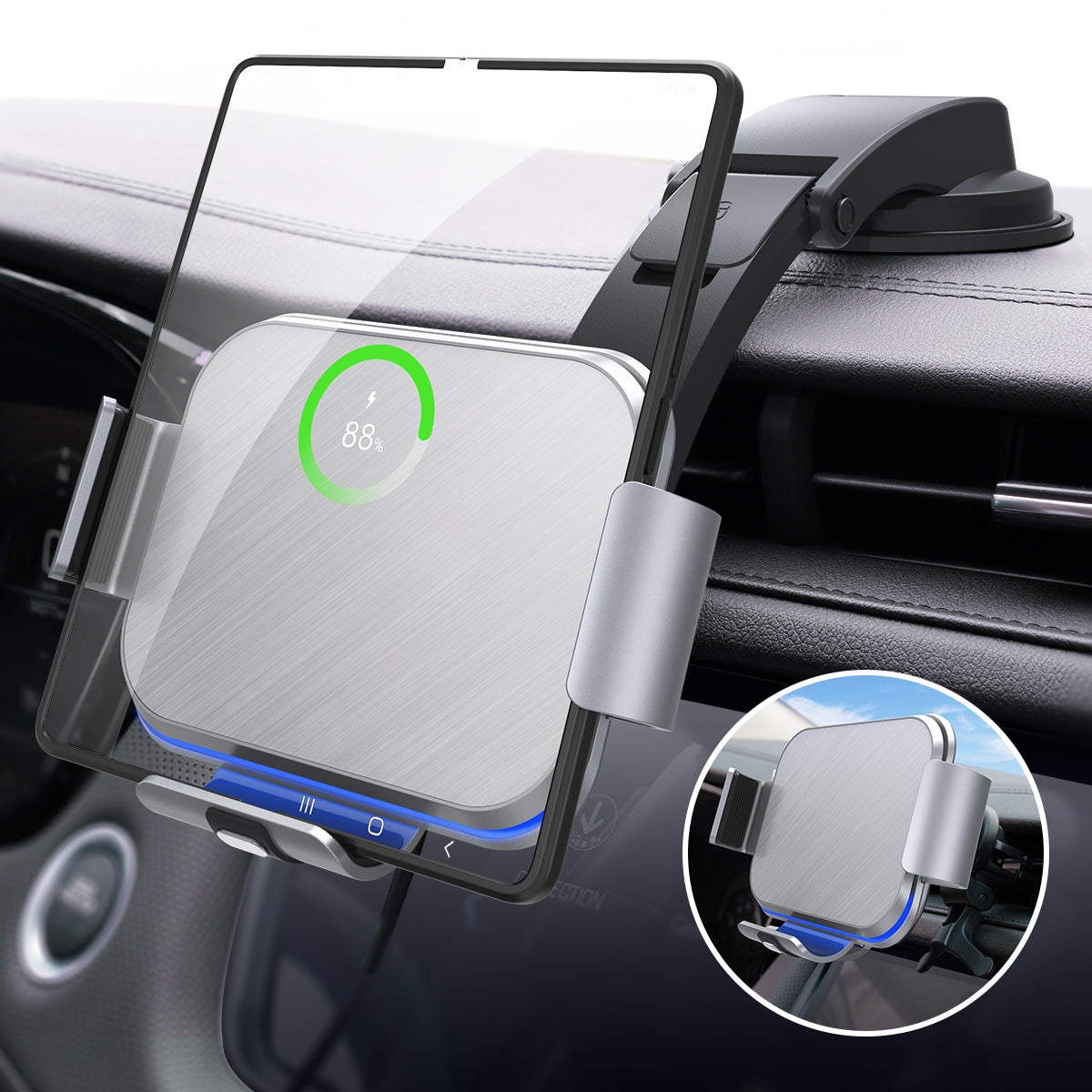 CAR WIRELESS FAST CHARGING AUTO CLAMPING MOUNT - Fold Series