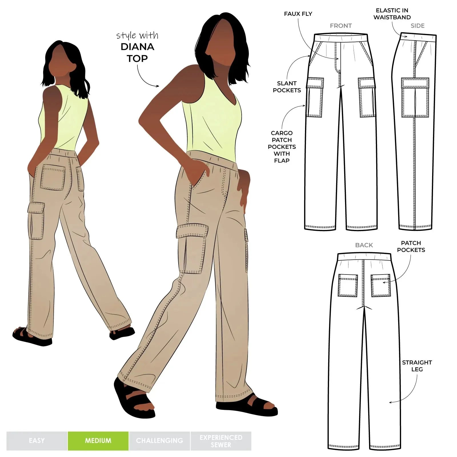 Cargo Pants - Curve Perfect (LAST DAY OF SALE)