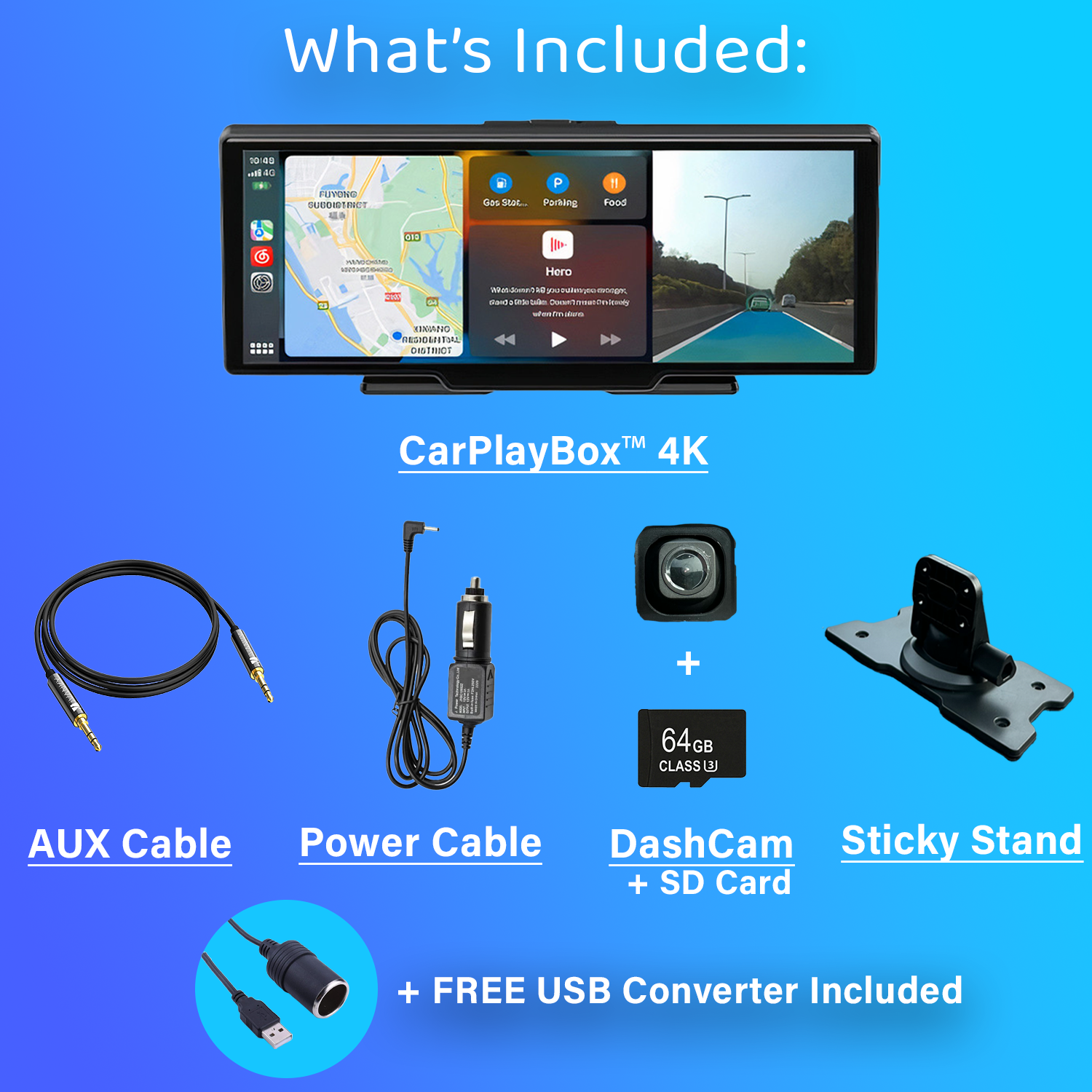 CarPlayBox 4K - Safety & Entertainment Together!