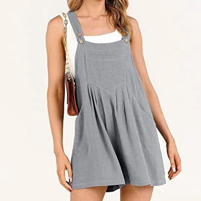 Casual Adjustable Strap Loose Bib Rompers