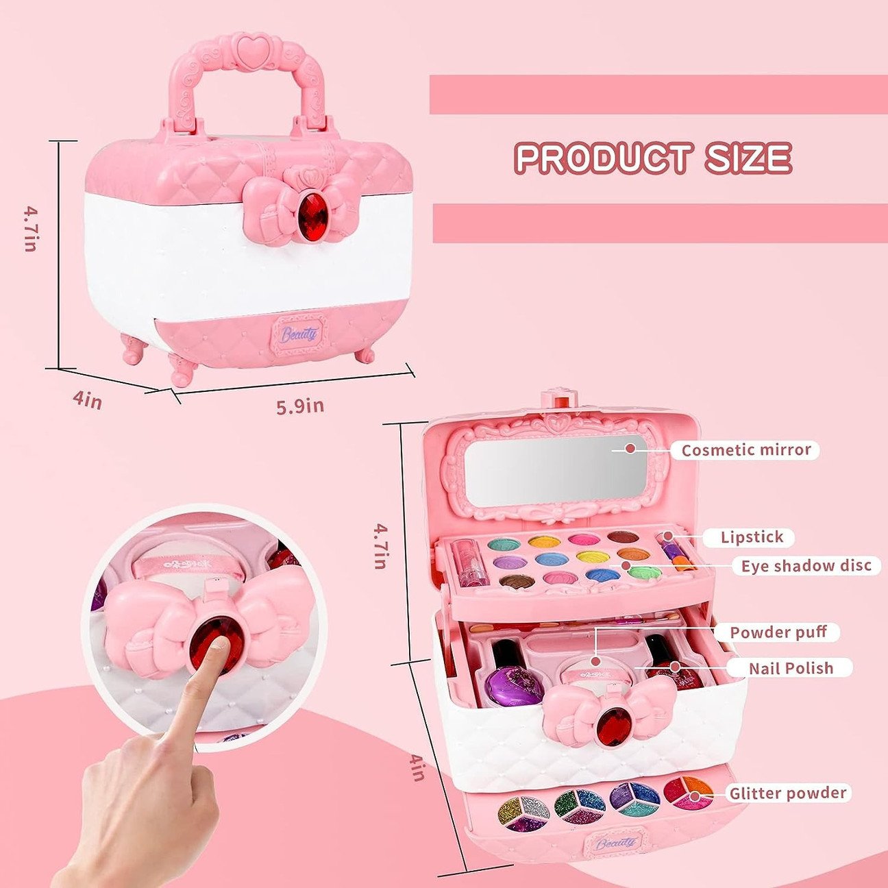 CHILDREN'S MAKEUP KIT FOR PRETEND PLAY