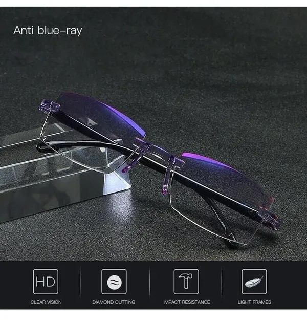 zeberfi - Clarkod Sapphire High Hardness Anti-blue Progressive Far And Near Dual-Use Glasses