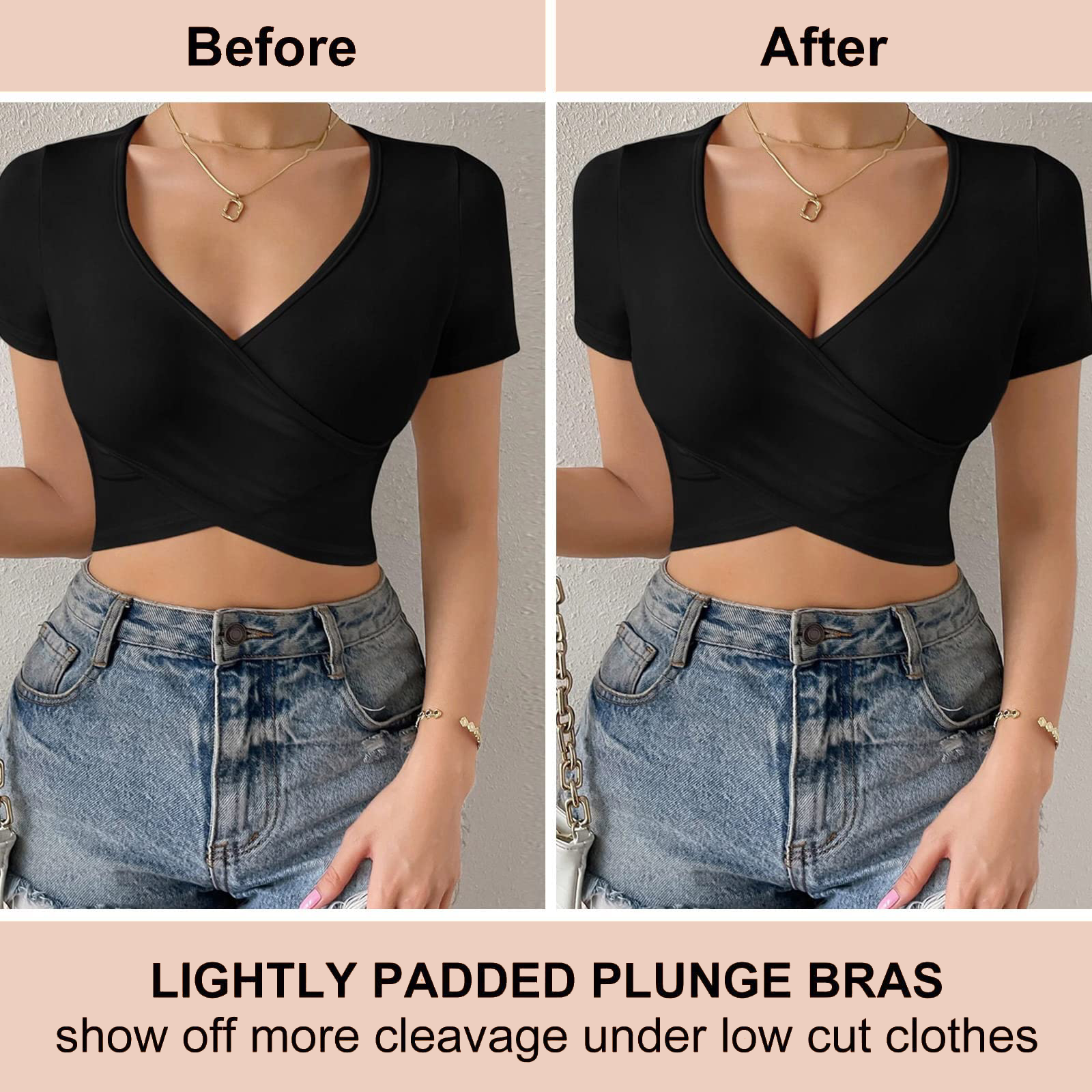 Cloud Bras Women is Backless Push - Up Plunge Bra with Convertible Clear Straps (BUY 1 GET 1 FREE)