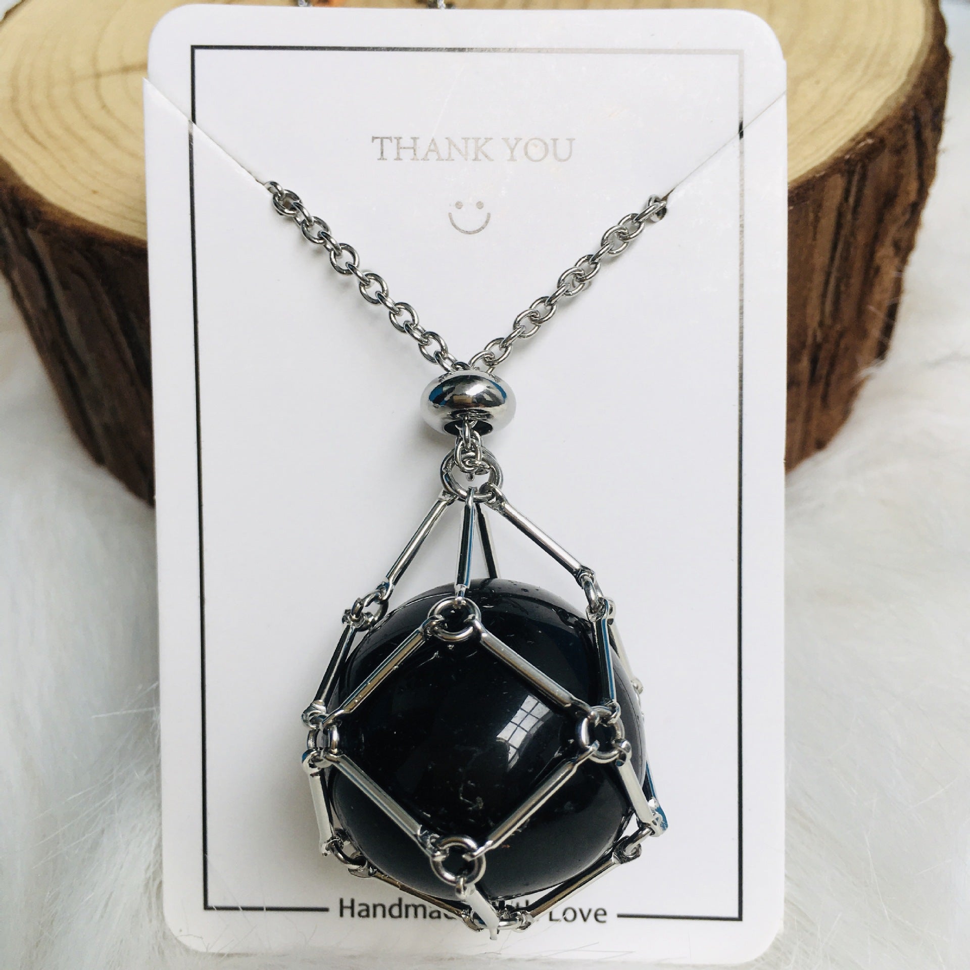 Crystal Stone Holder Necklace