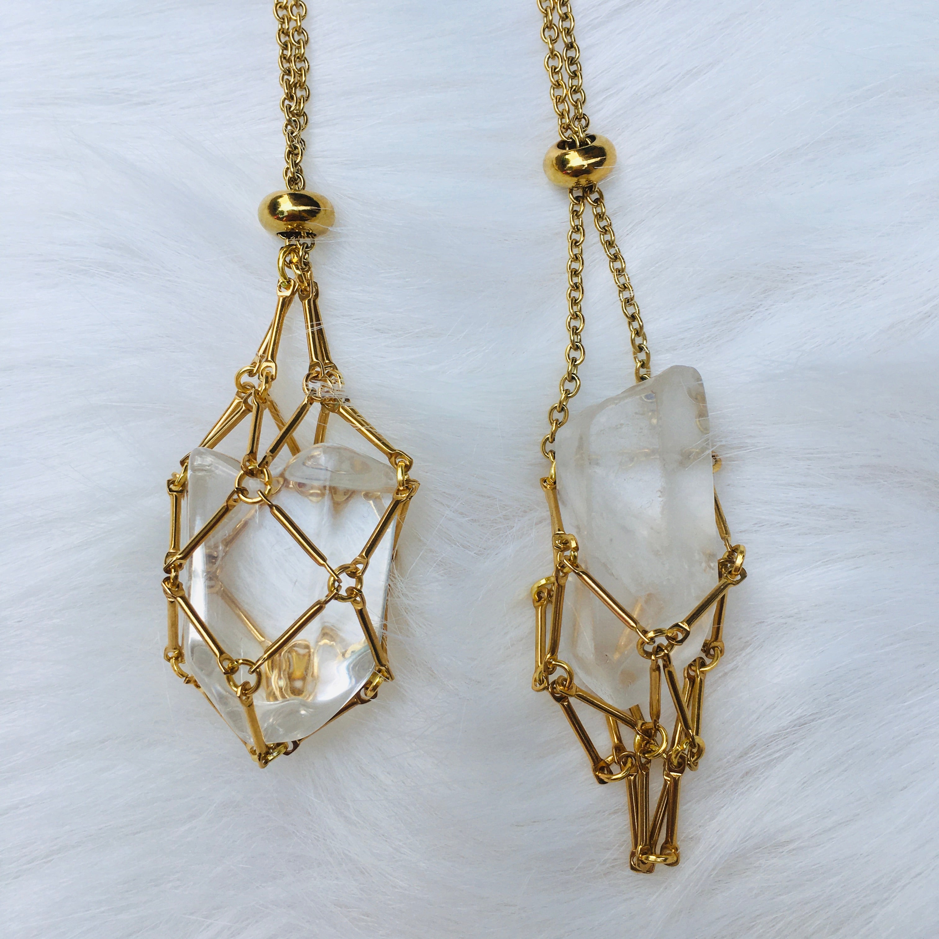 Crystal Stone Holder Necklace