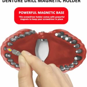 Denture Drill Bit Holder with 28 Bits Set