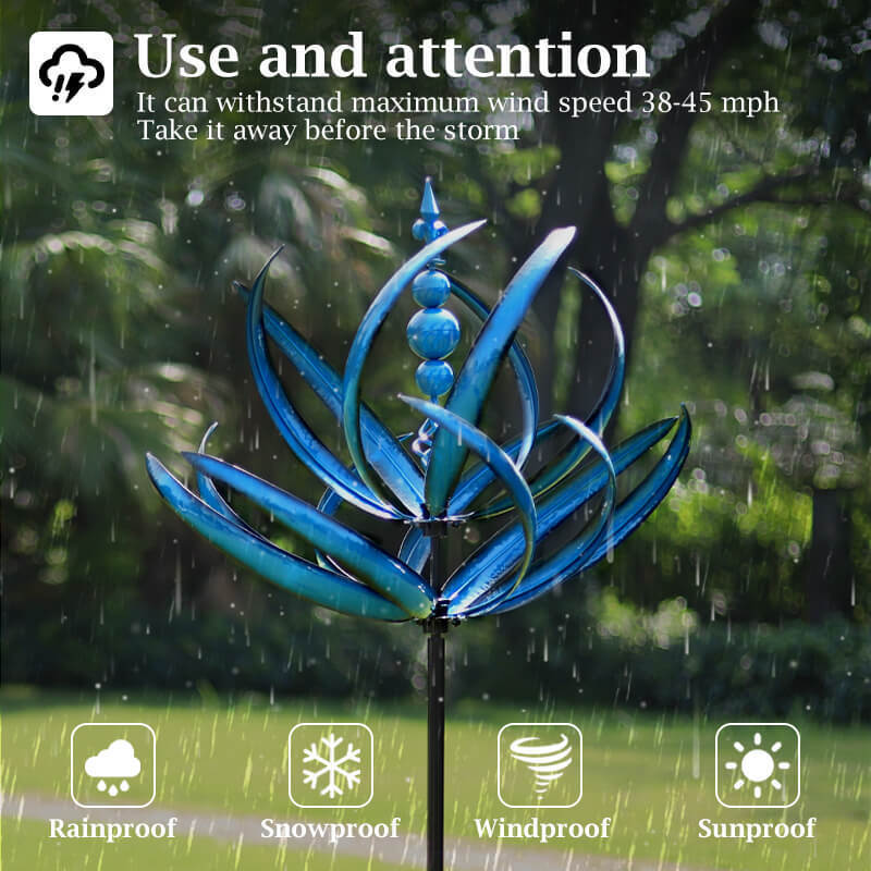 Dracaena Metal Wind Spinner (Two colors)