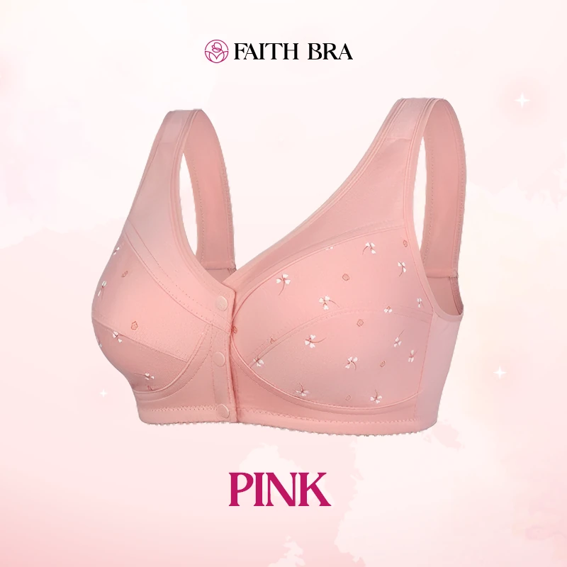 Faith Bra - Designed for Senior - Front Closure Cotton Bra