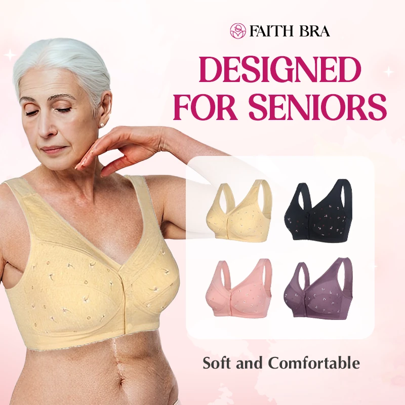 Faith Bra - Designed for Senior - Front Closure Cotton Bra