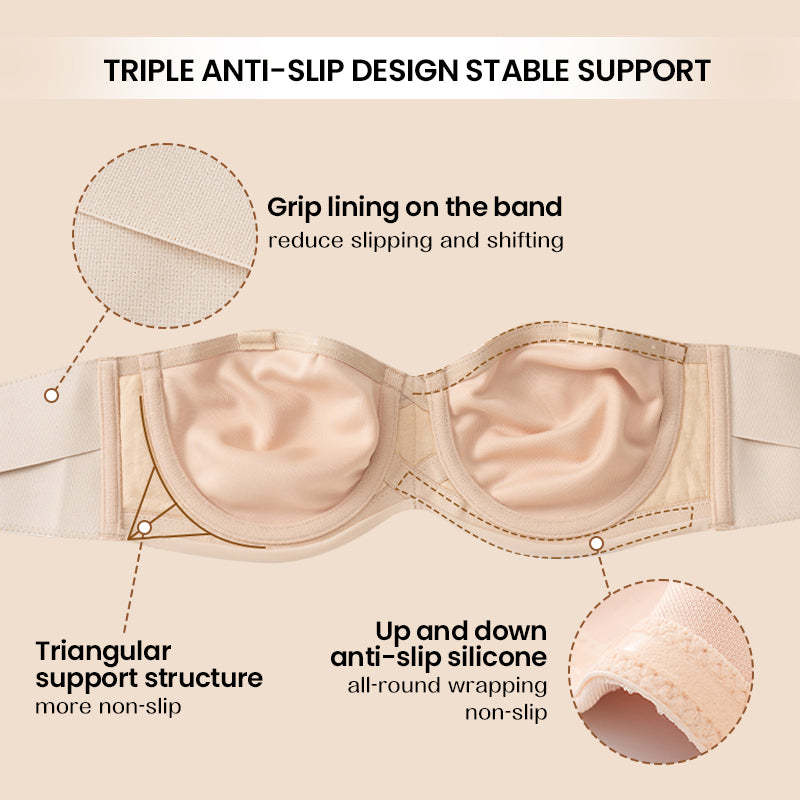 Full Support Non-Slip Convertible Bandeau Bra (BUY 1 GET 1 FREE)