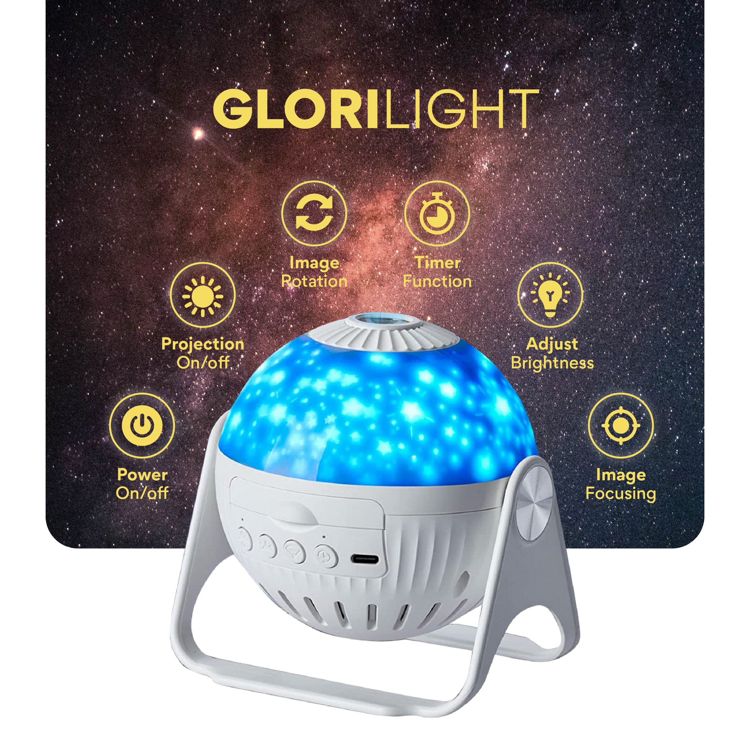 GloriLight Starter Kit: Projector + FREE 6 Bible Verse Discs