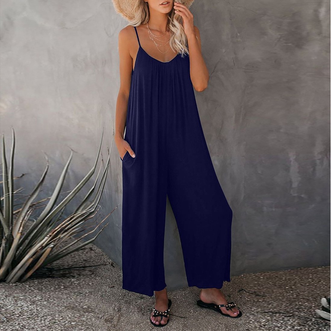 (Hot Sale 49% OFF) Ultimate Flowy Jumpsuit with Pockets