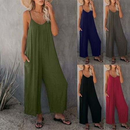 (Hot Sale 49% OFF) Ultimate Flowy Jumpsuit with Pockets
