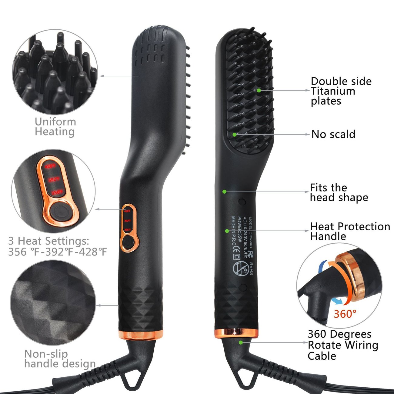 Ion 3-in-1 Men's Beard Straightener