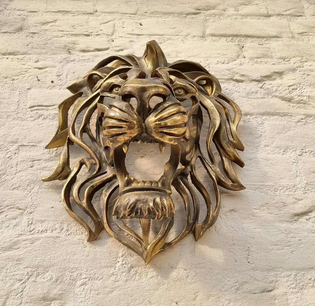 LAST DAY - 49%OFF - Rare Find-Large Lion Head Wall Mounted Art Sculpture