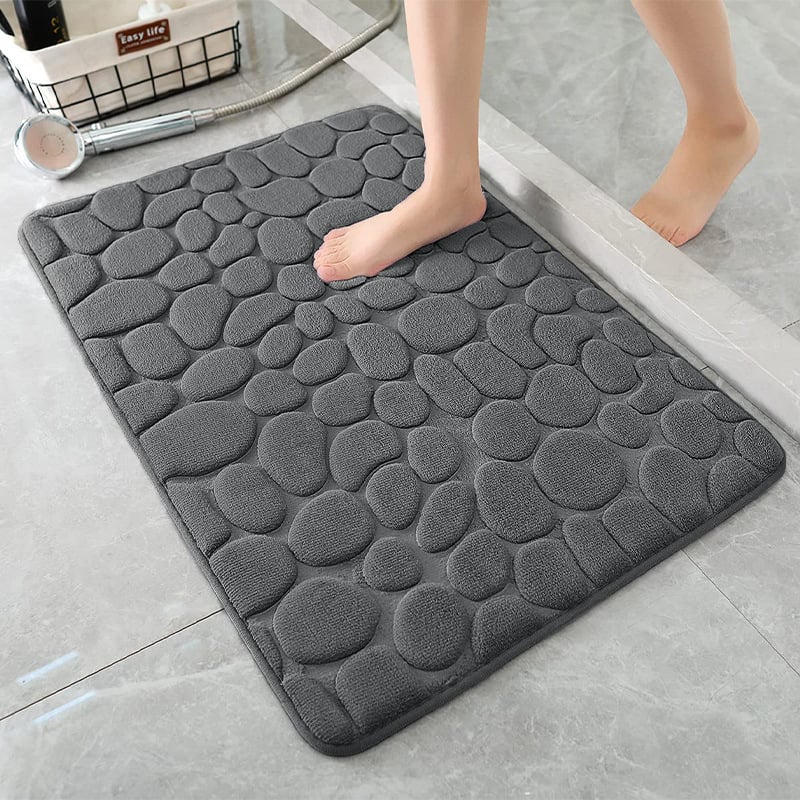 Last Day 48% OFF - Cobblestone Embossed Bathroom Bath Mat