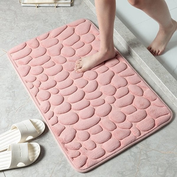 Last Day 48% OFF - Cobblestone Embossed Bathroom Bath Mat