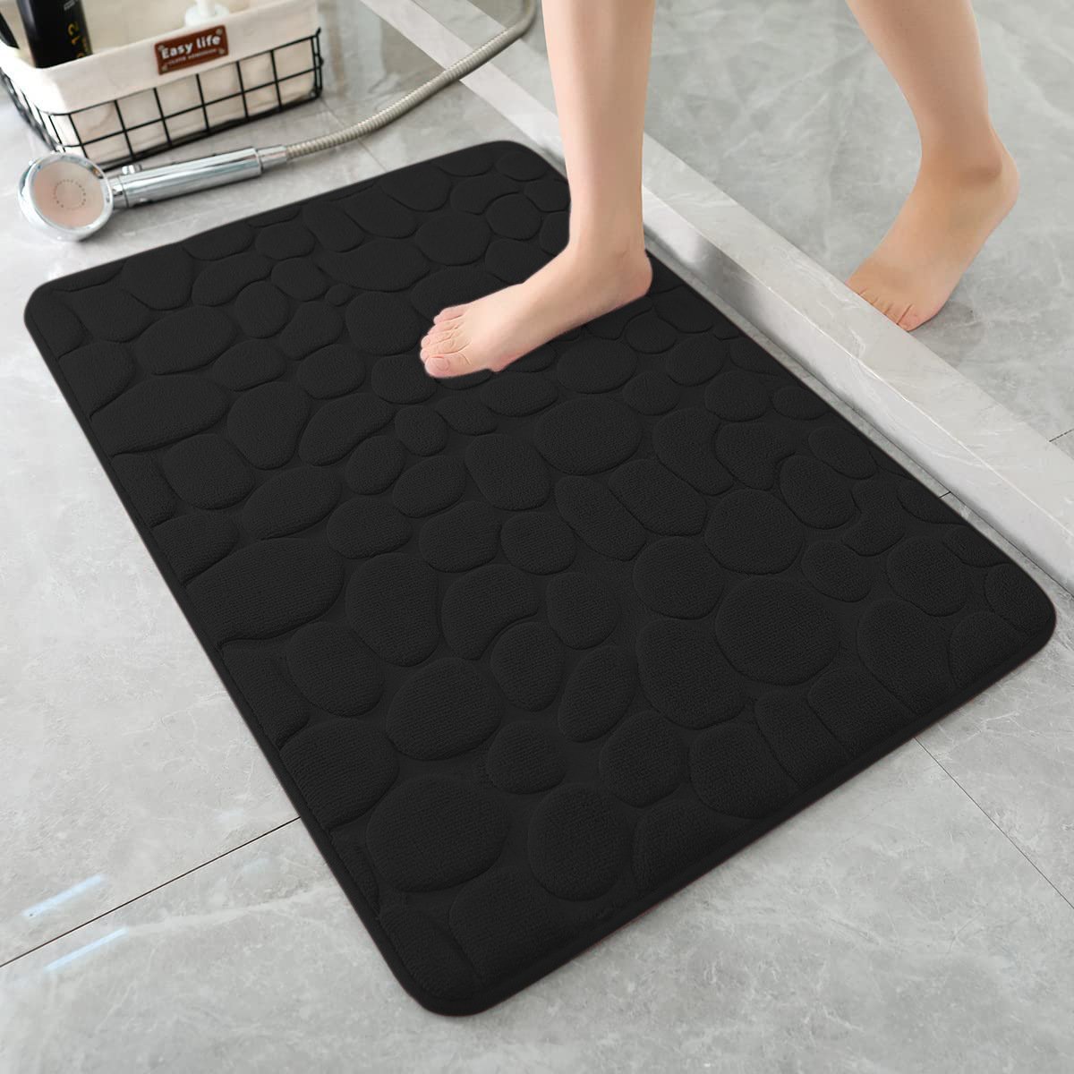 Last Day 48% OFF - Cobblestone Embossed Bathroom Bath Mat