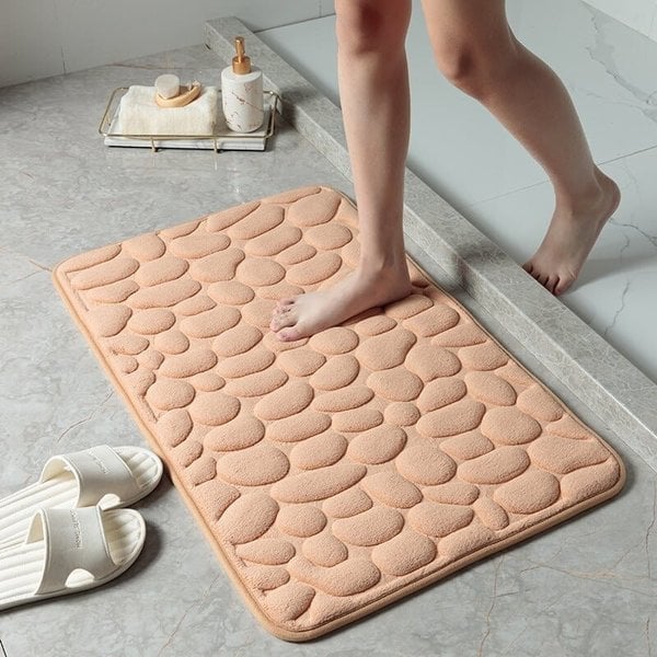 Last Day 48% OFF - Cobblestone Embossed Bathroom Bath Mat