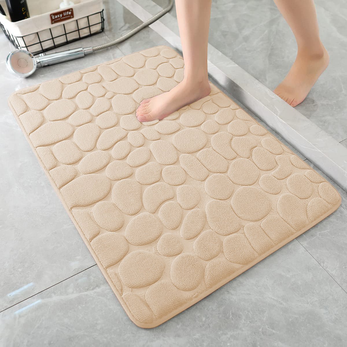 Last Day 48% OFF - Cobblestone Embossed Bathroom Bath Mat