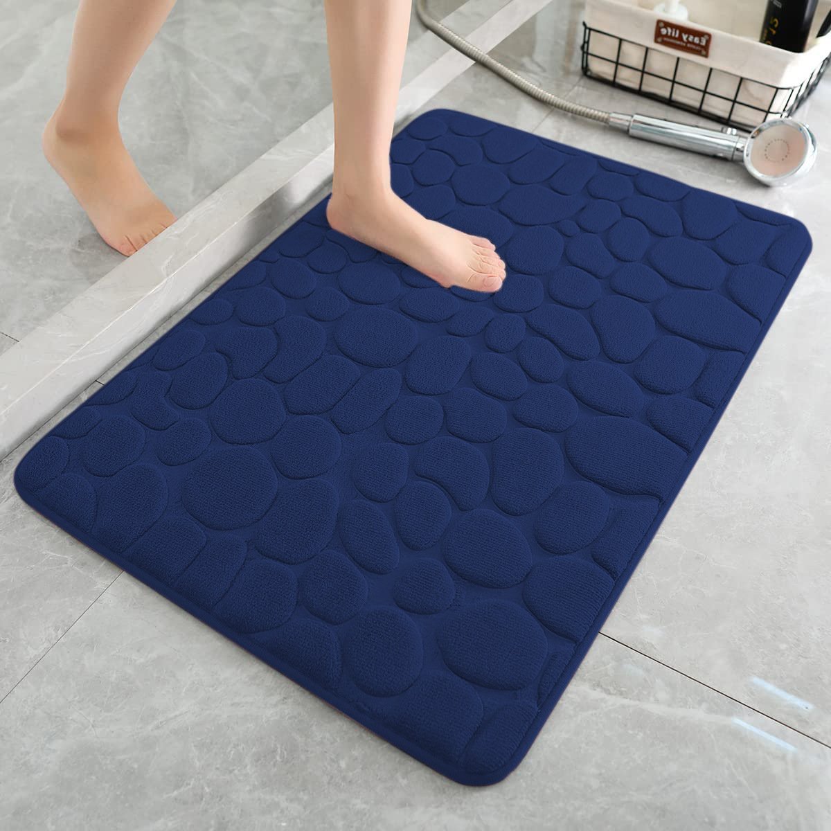 Last Day 48% OFF - Cobblestone Embossed Bathroom Bath Mat