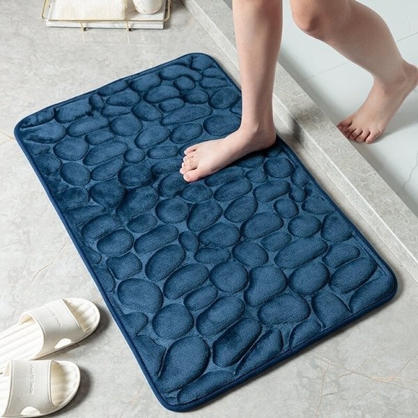 Last Day 48% OFF - Cobblestone Embossed Bathroom Bath Mat