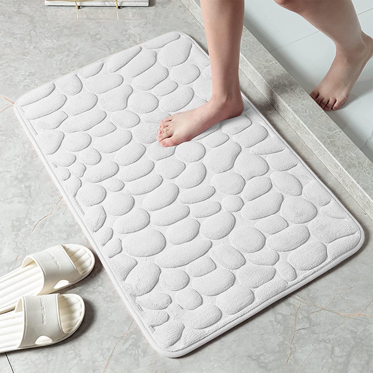 Last Day 48% OFF - Cobblestone Embossed Bathroom Bath Mat