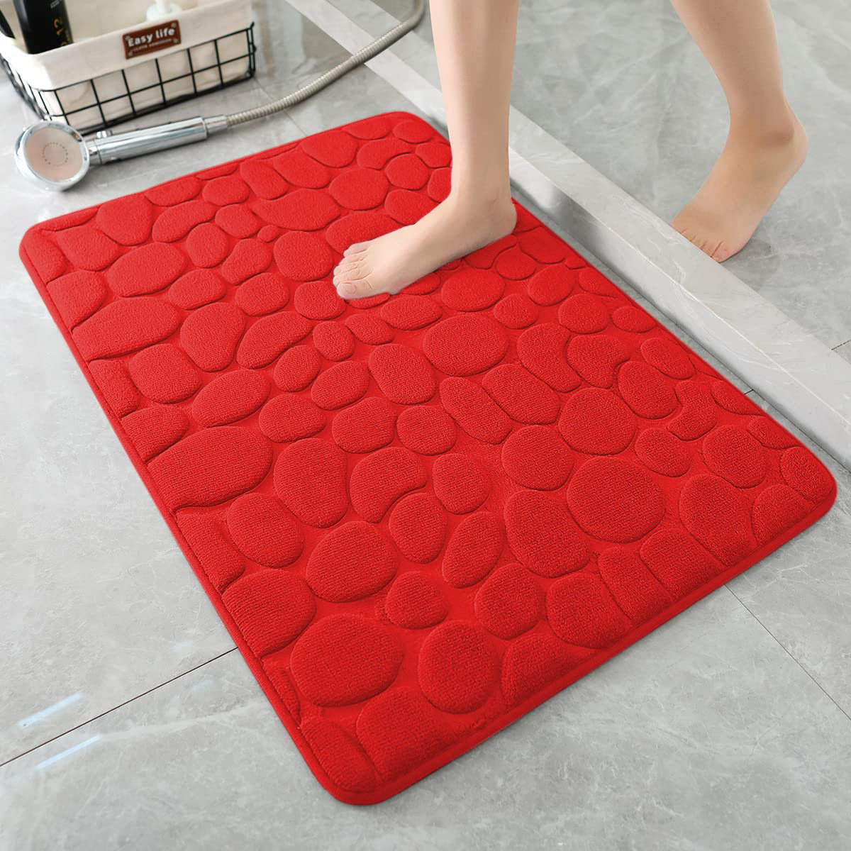 Last Day 48% OFF - Cobblestone Embossed Bathroom Bath Mat