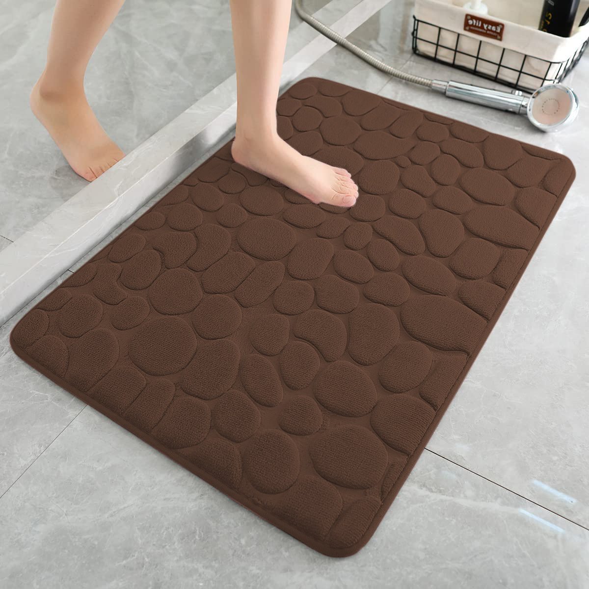 Last Day 48% OFF - Cobblestone Embossed Bathroom Bath Mat