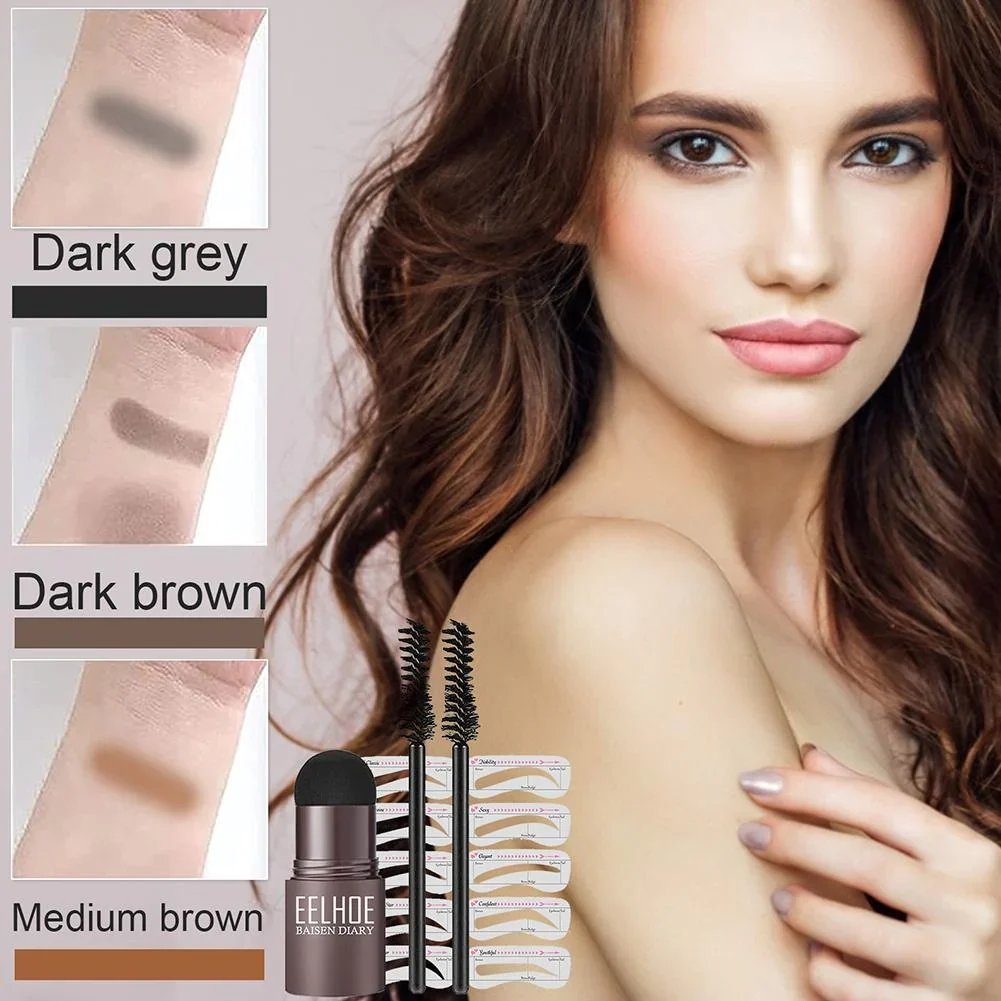 LAST DAY 49% OFF – Brow Stamp Set + 10 Templates & 2 Brow Brushes