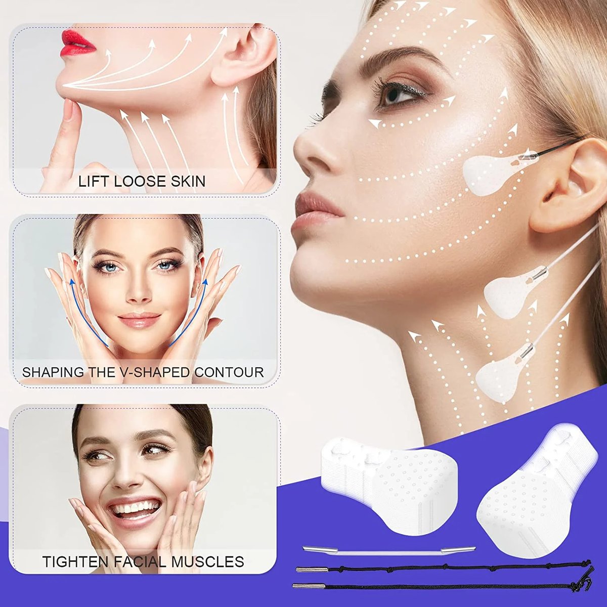 LAST DAY-49%OFF - New Ultra Invisible Waterproof Face Lift Stickers Complete Kit