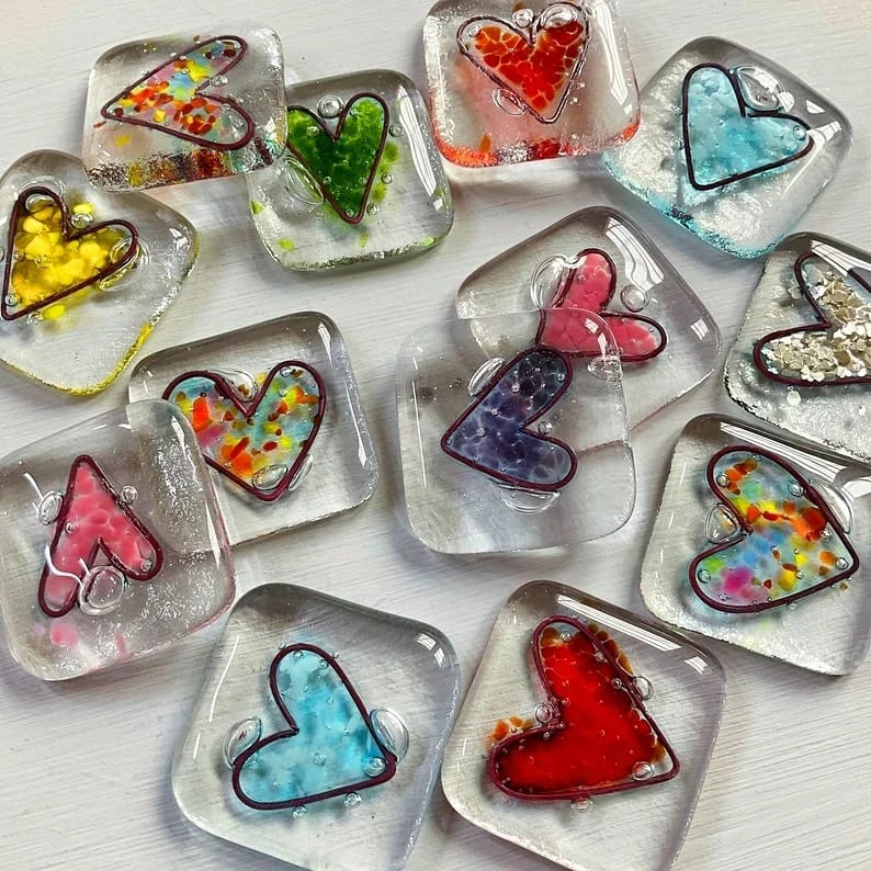 Last day 70% OFF - Fused Glass Heart Pocket Token & Buy 6 Get Extra 20% OFF