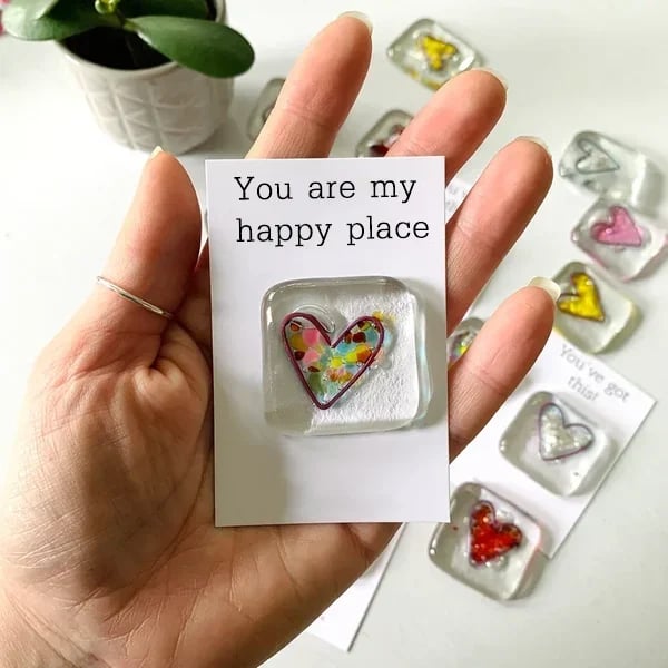 Last day 70% OFF - Fused Glass Heart Pocket Token & Buy 6 Get Extra 20% OFF