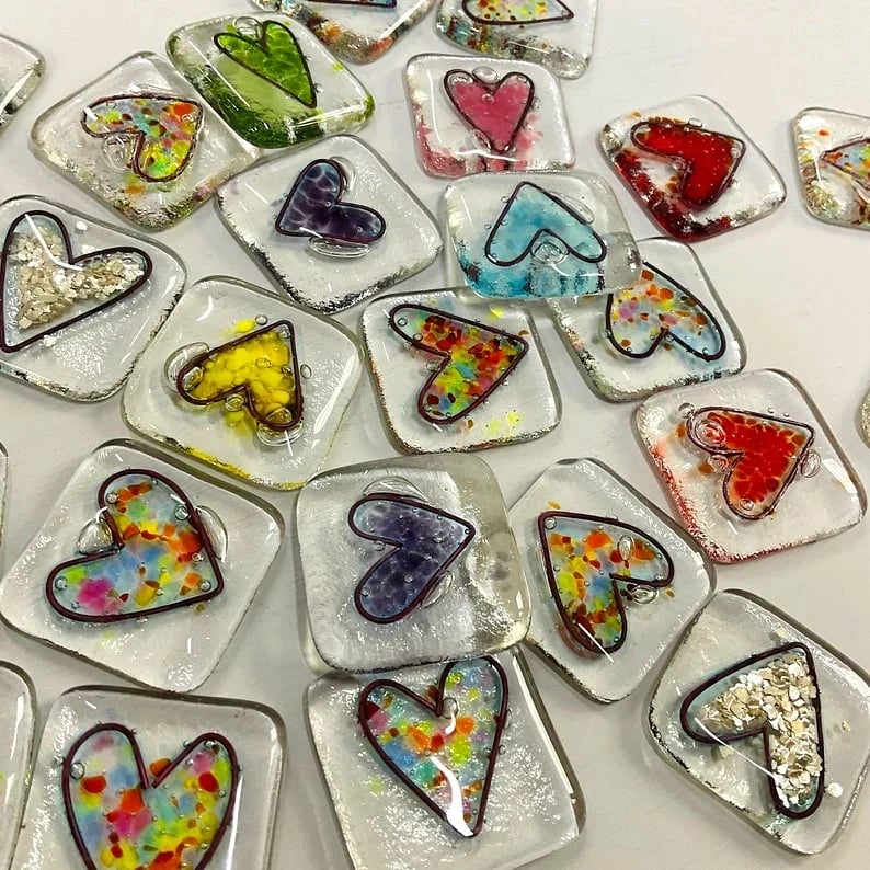 Last day 70% OFF - Fused Glass Heart Pocket Token & Buy 6 Get Extra 20% OFF