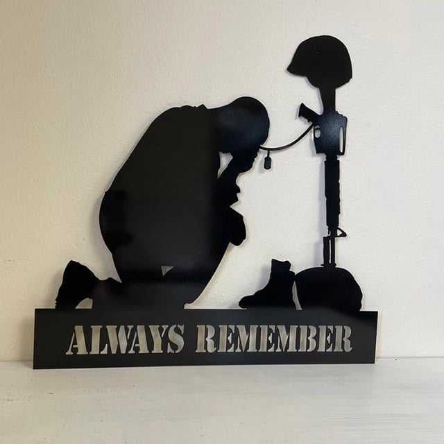 Last Day 70% OFF - Memorial metal plaque for fallen soldiers, yard decoration