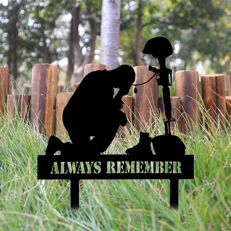 Last Day 70% OFF - Memorial metal plaque for fallen soldiers, yard decoration