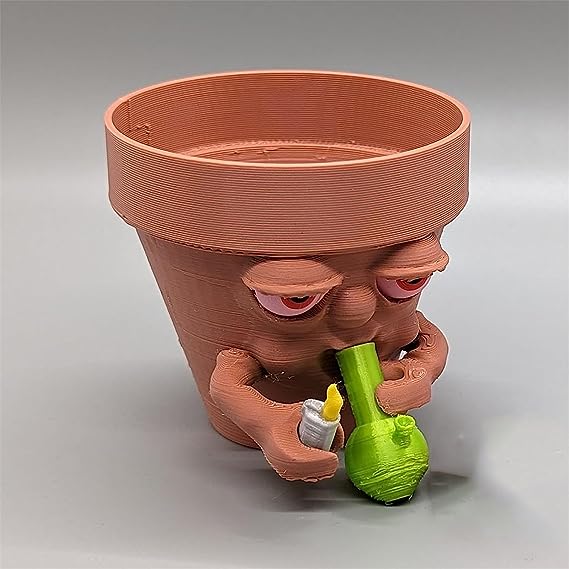 Last Day 75% OFF - Pot Smoking Pot planter ripping a bong