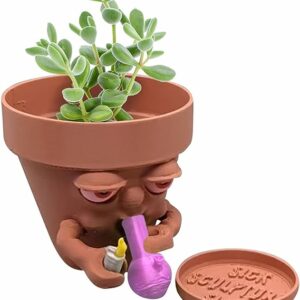 Last Day 75% OFF – Pot Smoking Pot planter ripping a bong