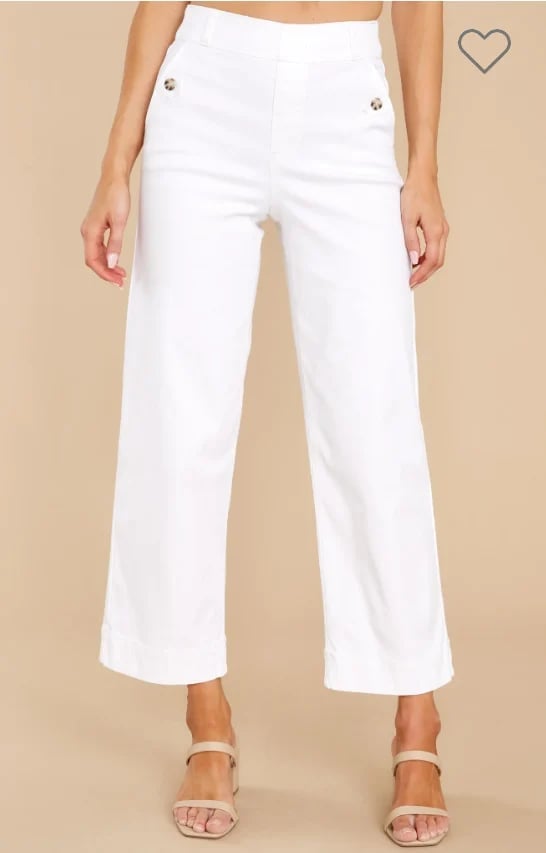 (Last Day Promotion 49%) Stretch Twill Cropped Wide Leg Pants