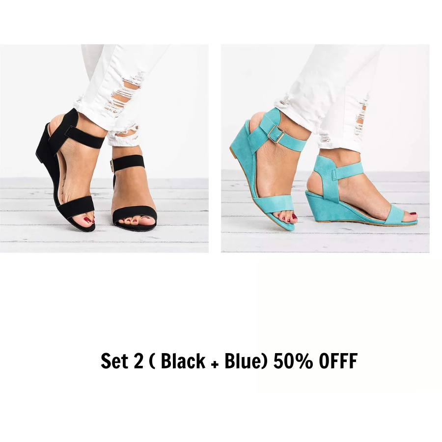 Last Day Promotion 60% OFF) Women's Comfortable Orthopedic Wedge Open Toe Sandals