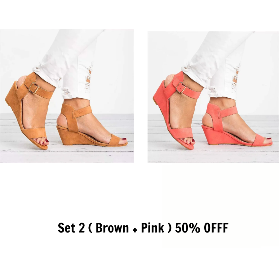 Last Day Promotion 60% OFF) Women's Comfortable Orthopedic Wedge Open Toe Sandals