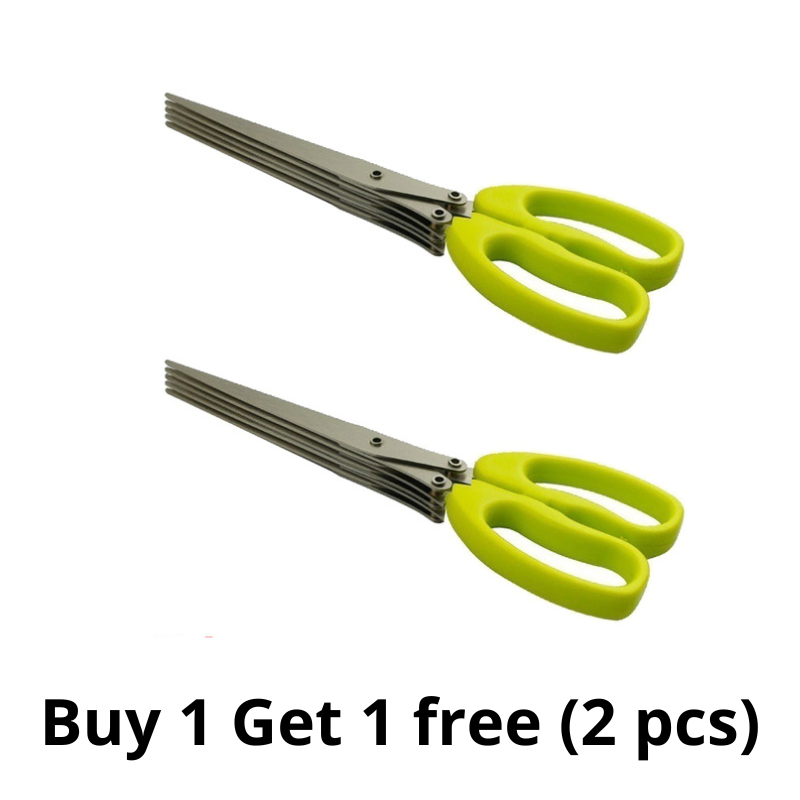 LAST DAY SALE - 5 Blade Kitchen Salad Scissors