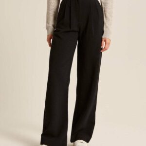 Lightweight Tailored Premium Fabric Wide Leg Pants