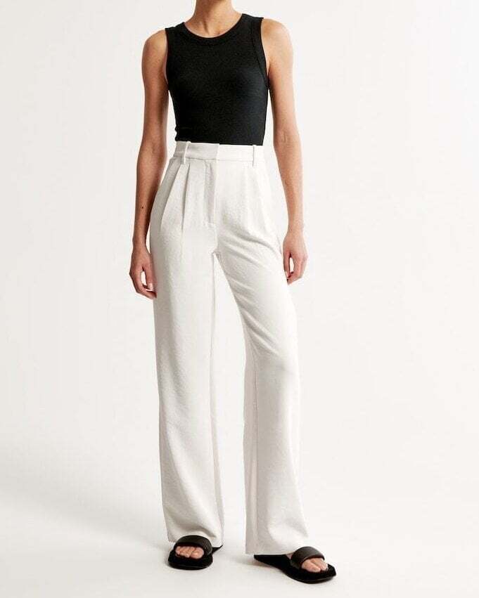 Lightweight Tailored Premium Fabric Wide Leg Pants