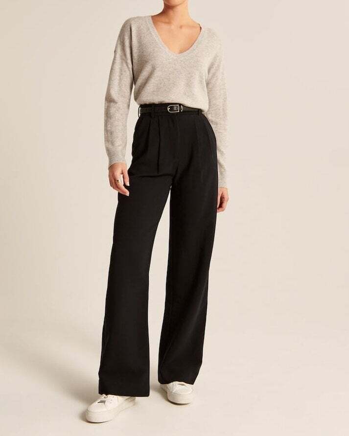 Lightweight Tailored Premium Fabric Wide Leg Pants