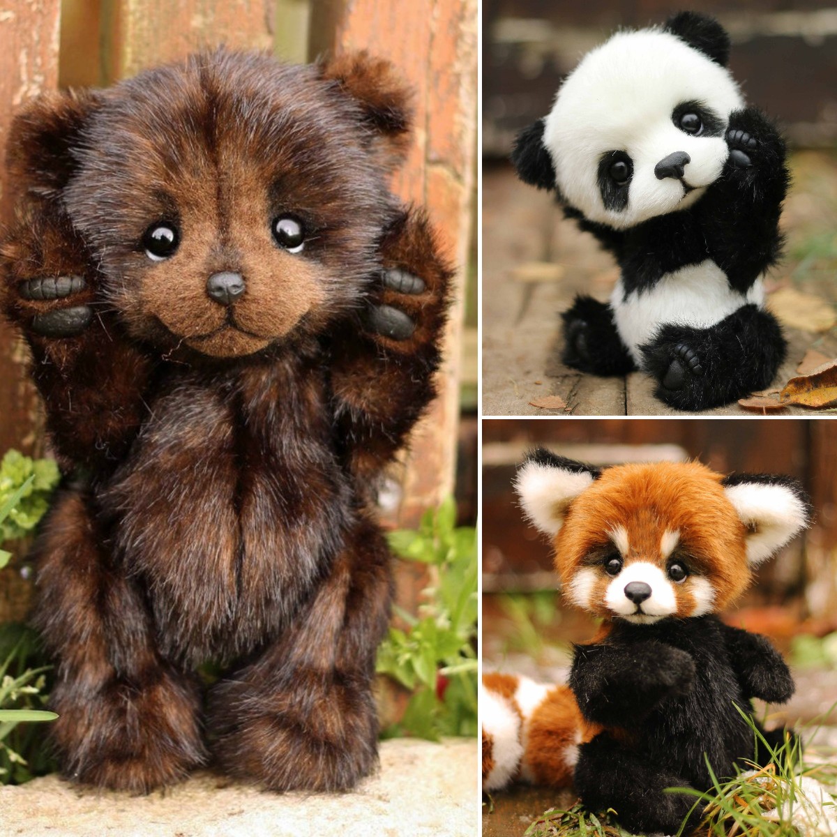 (LIMITED EDITION)  Artisanal Masterpieces: Handmade Plush Baby Bears